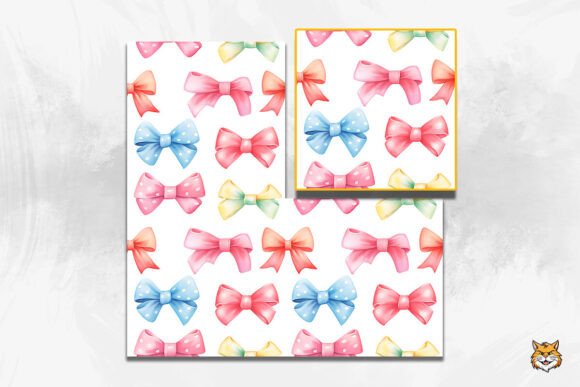 Download Ribbon Bow Seamless Pattern 2 - Premium Resources