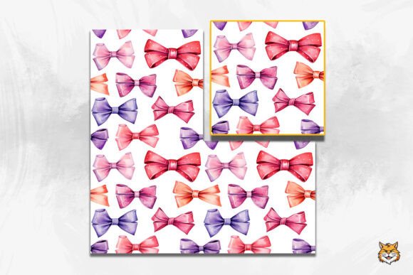 Download Ribbon Bow Seamless Pattern 3 - Premium Resources