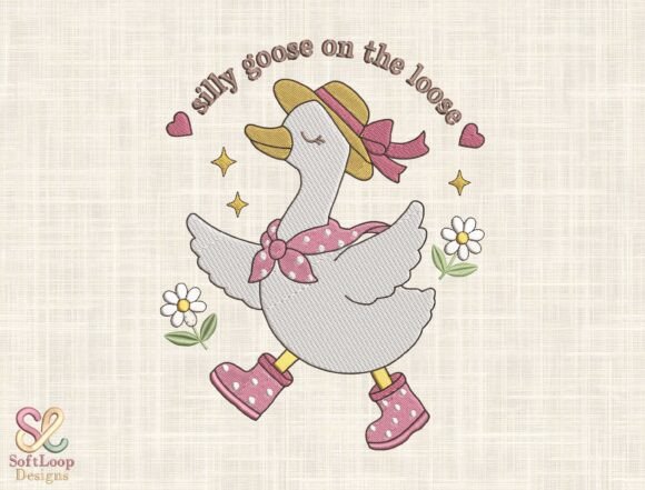 Download Funny Goose Machine Embroidery File - Machine embroidery file Collection